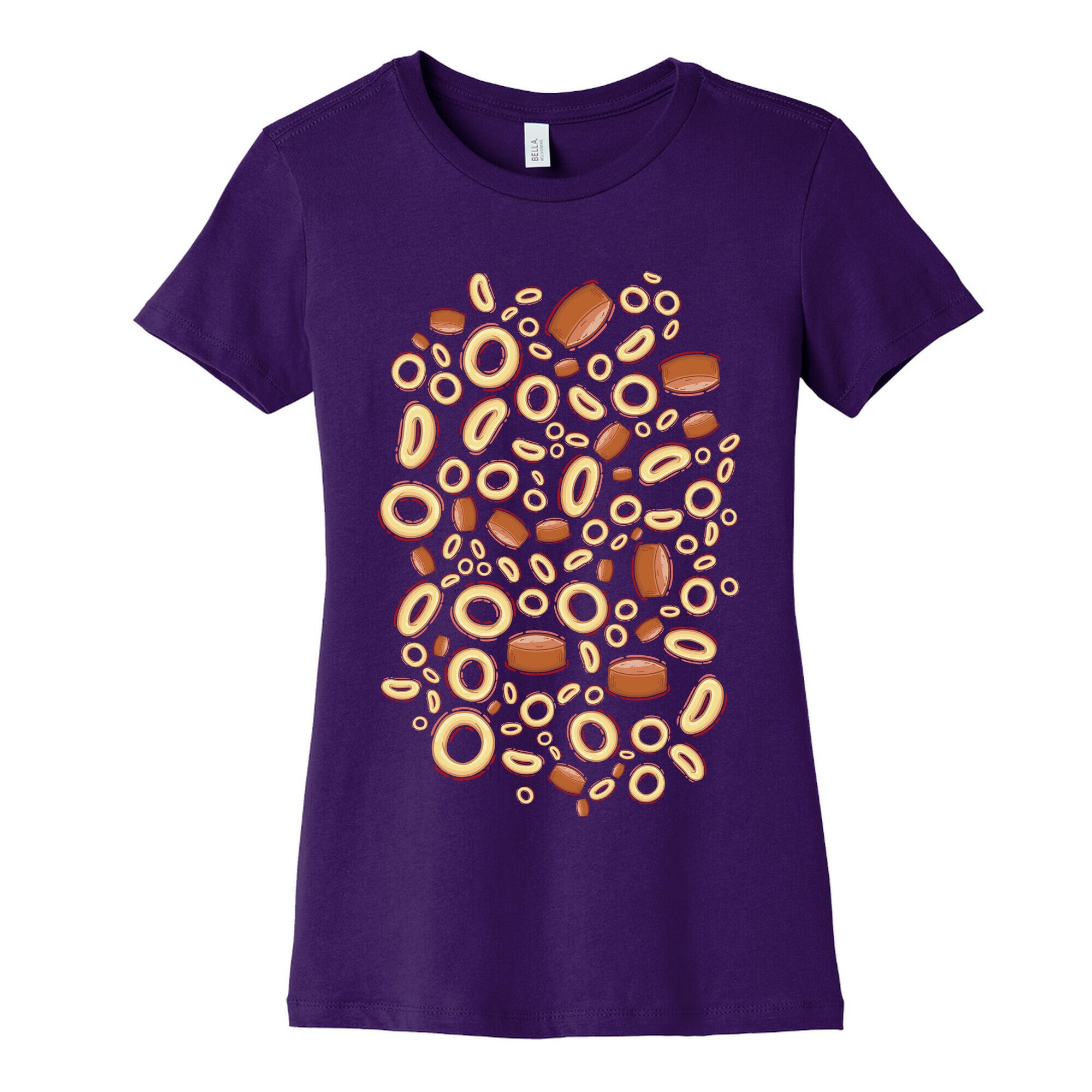 Spaghettios With Franks Pattern Women's Cotton Tee
